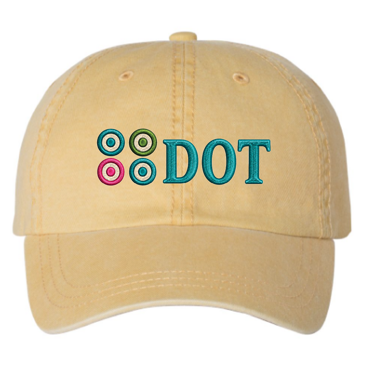DOT Mahjong Pigment-Dyed Hat – Mustard