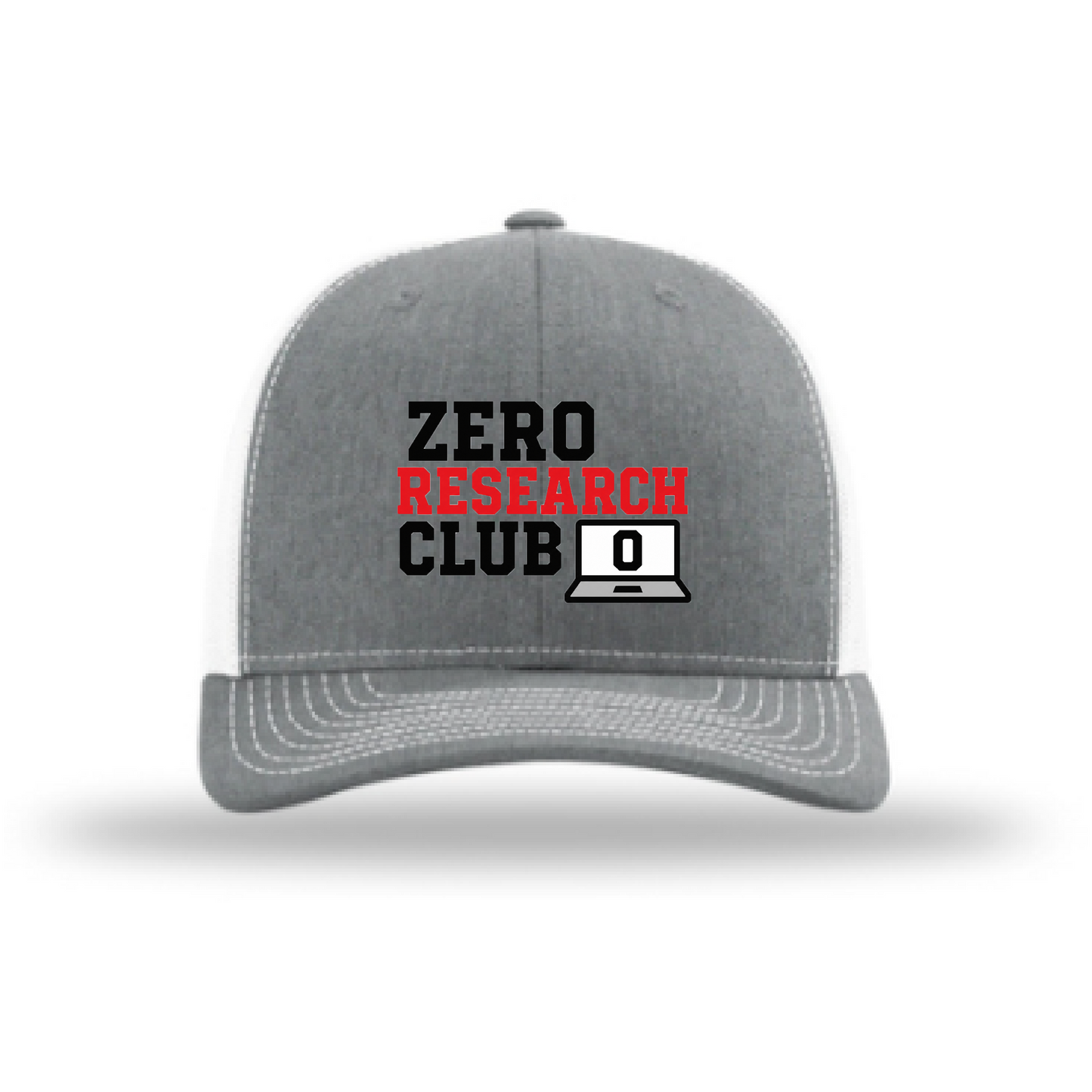 Zero Research Club fantasy football Richardson 112 hat in Heather Grey/White