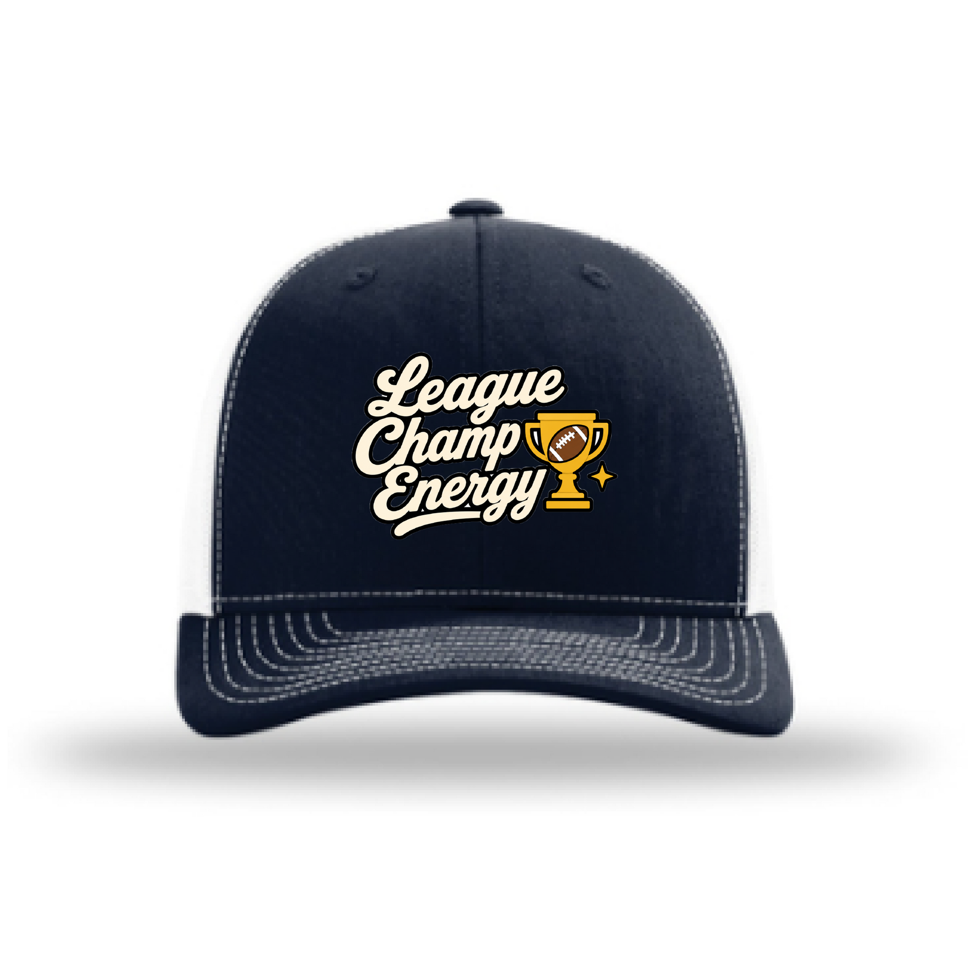 League Champ Energy fantasy football Richardson 112 hat in Navy/White