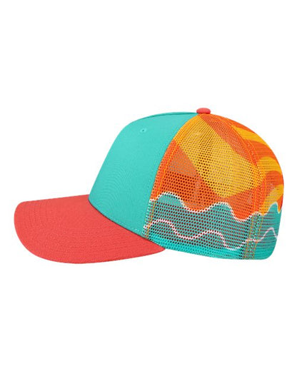 LOCALE Plain Front Five-Panel Trucker Cap 5PTKRS