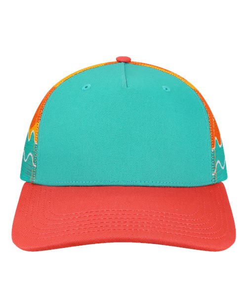 LOCALE Plain Front Five-Panel Trucker Cap 5PTKRS