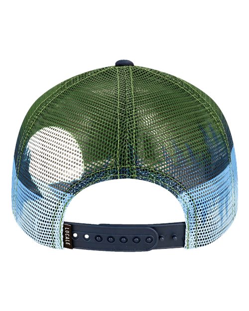 LOCALE Plain Front Five-Panel Trucker Cap 5PTKRS