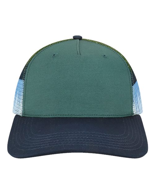 LOCALE Plain Front Five-Panel Trucker Cap 5PTKRS