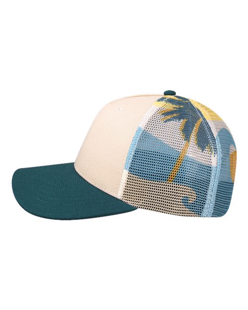 LOCALE Plain Front Five-Panel Trucker Cap 5PTKRS