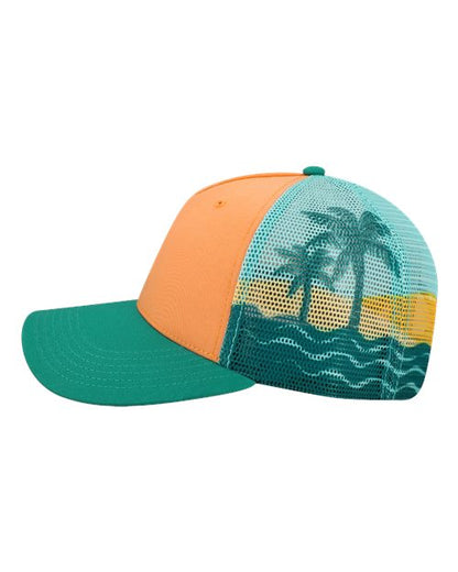 LOCALE Plain Front Five-Panel Trucker Cap 5PTKRS