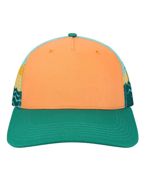 LOCALE Plain Front Five-Panel Trucker Cap 5PTKRS