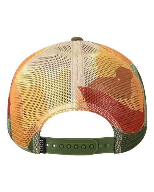 LOCALE Plain Front Five-Panel Trucker Cap 5PTKRS