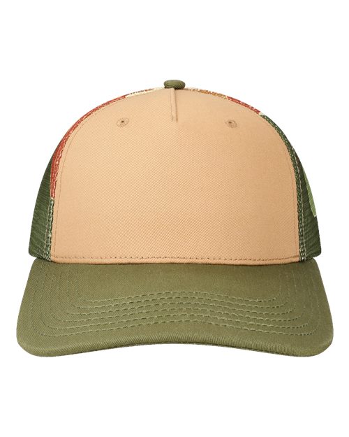 LOCALE Plain Front Five-Panel Trucker Cap 5PTKRS