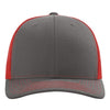 Charcoal/ Red
