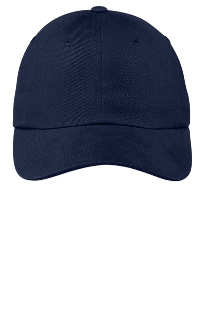 Port Authority Unstructured Brushed Twill Cap.  BTU