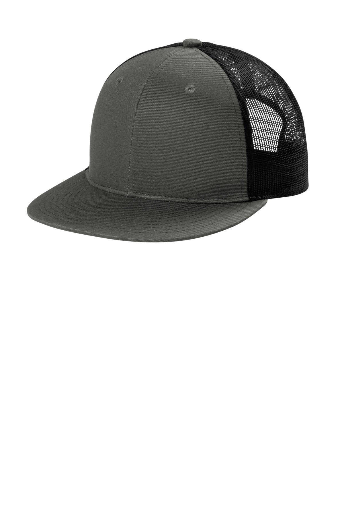 Port Authority Snapback Flat Bill Trucker Cap C407