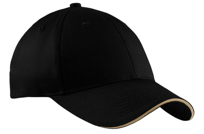 Port Authority Cotton Twill Sandwich Bill Cap.  CP85