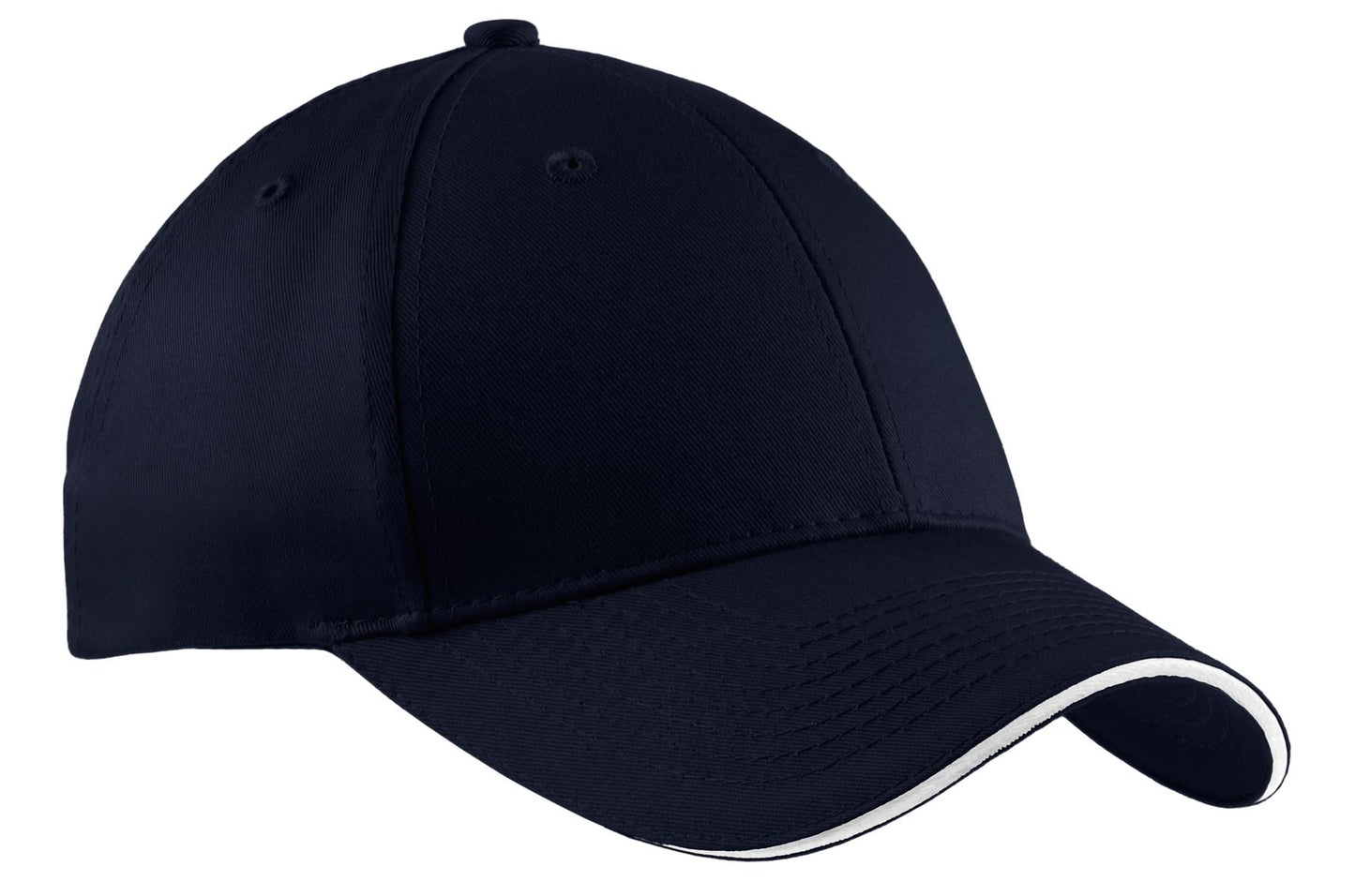 Port Authority Cotton Twill Sandwich Bill Cap.  CP85