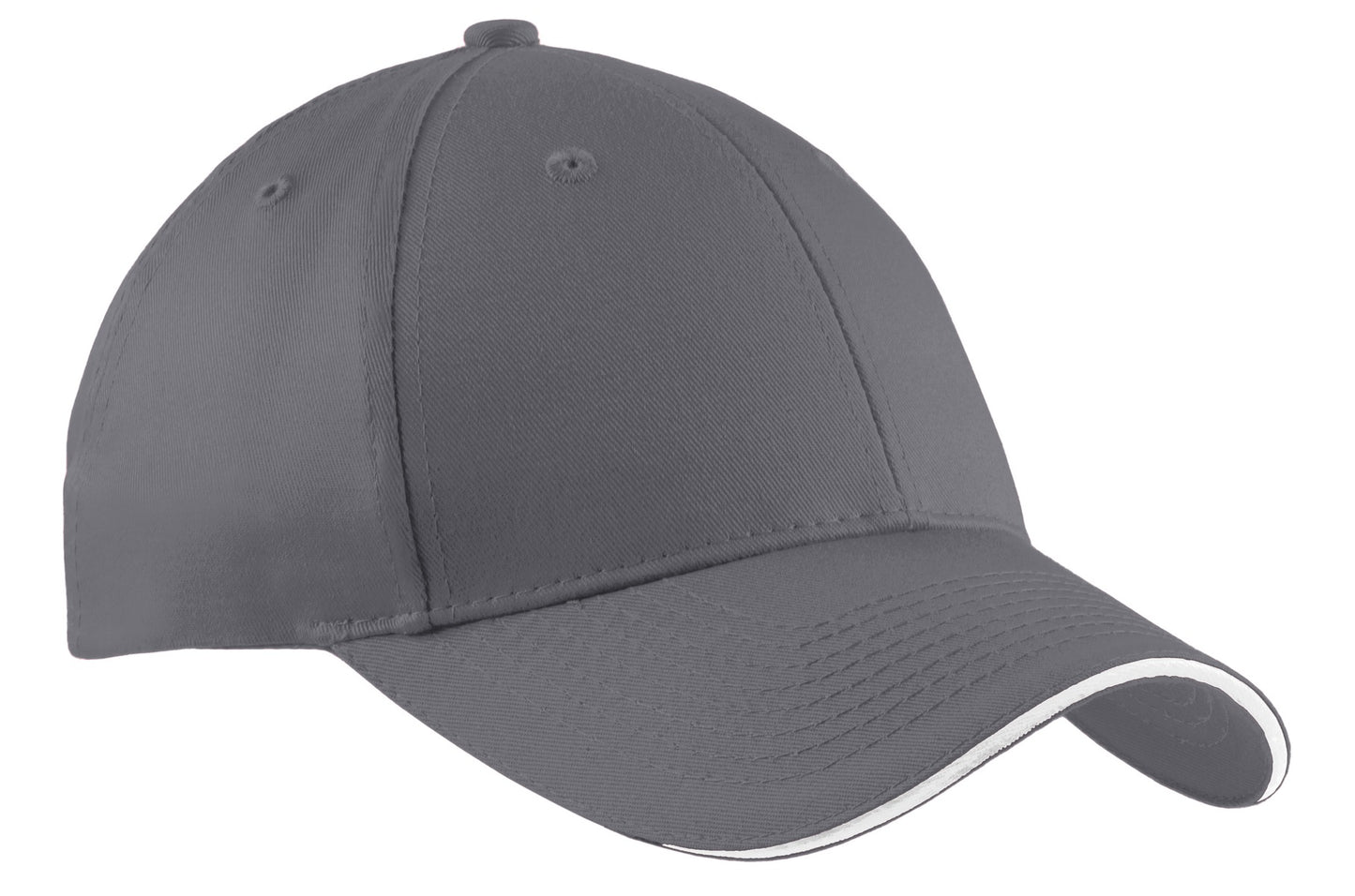 Port Authority Cotton Twill Sandwich Bill Cap.  CP85