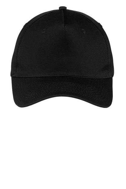 Port Authority Five-Panel Twill Cap.  CP86
