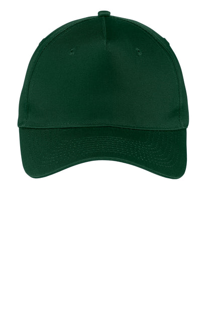Port Authority Five-Panel Twill Cap.  CP86