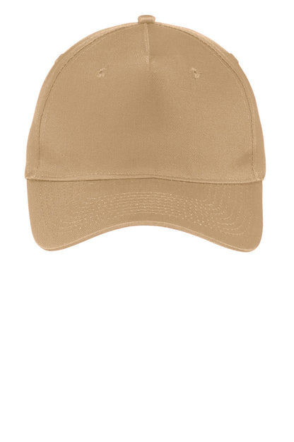 Port Authority Five-Panel Twill Cap.  CP86
