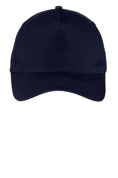 Port Authority Five-Panel Twill Cap.  CP86