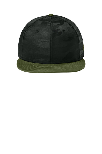 New Era  Camo Flat Bill Snapback Cap NE407