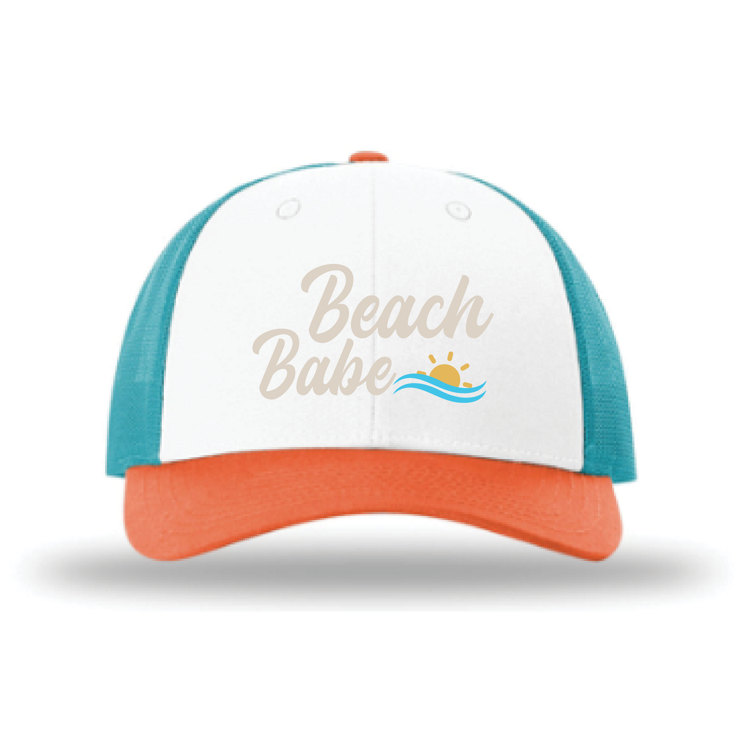 Beach Babe Richardson 115 White Hawaiian Blue Pale Orange Beach Hat