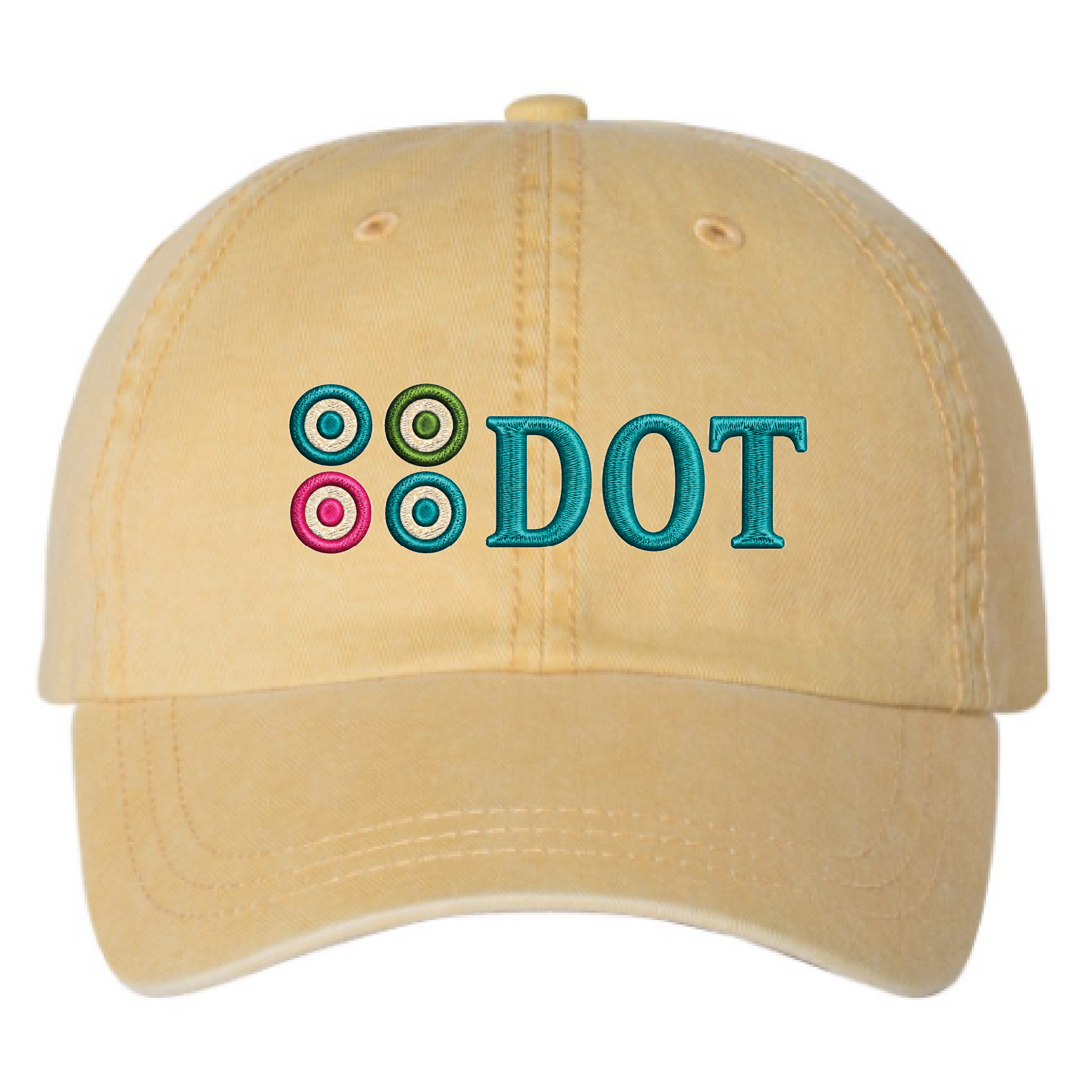 DOT Mahjong Pigment-Dyed Hat – Mustard